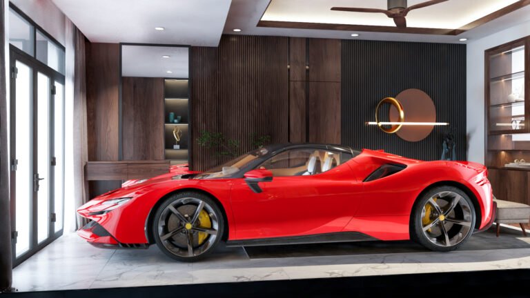 Ferrari in living room