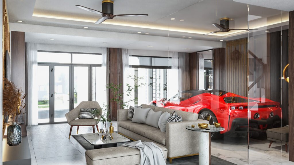 Ferrari SF90 in living room