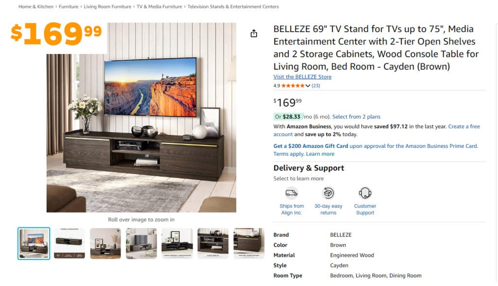 modern designer TV unit for living room