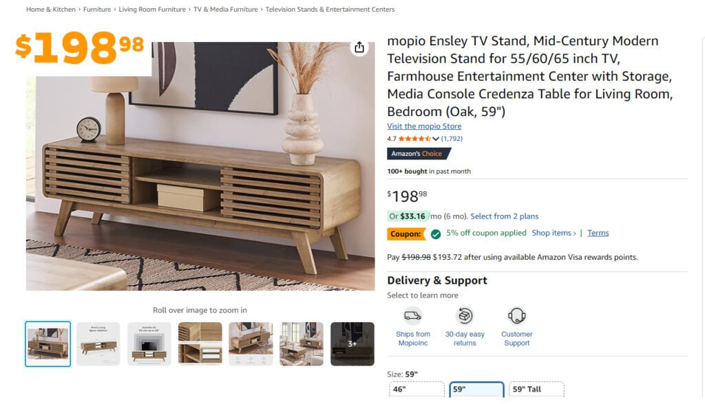 modern designer TV unit for living room