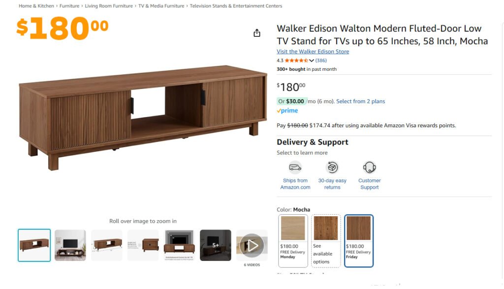 modern designer TV unit for living room