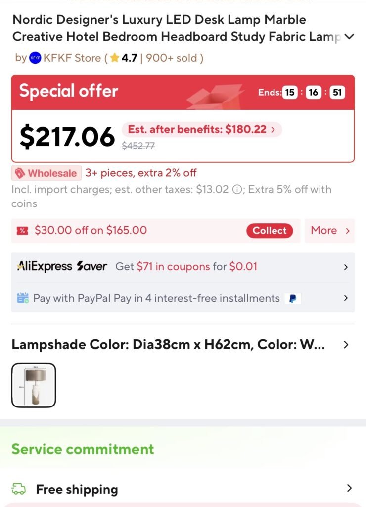 Modern gold and white rod table lamp